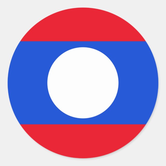 Laos-Flagge Runder Aufkleber (Vorderseite)