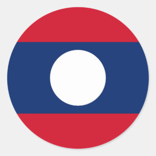 Laos-Flagge Runder Aufkleber