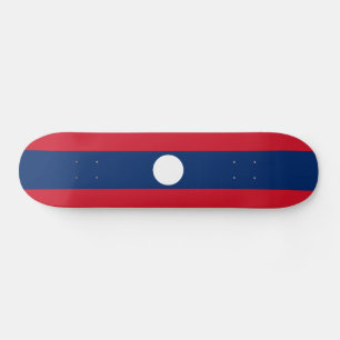 Laos-Flagge Skateboard