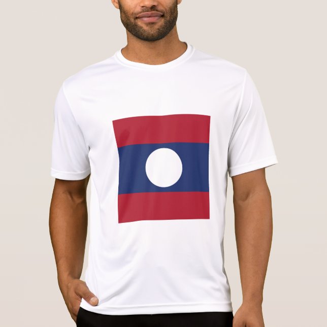Laos-Flagge T-Shirt (Vorderseite)