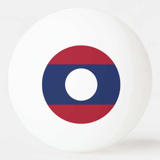 Laos-Flagge Tischtennisball (Vorderseite)
