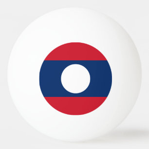 Laos Flagge Tischtennisball