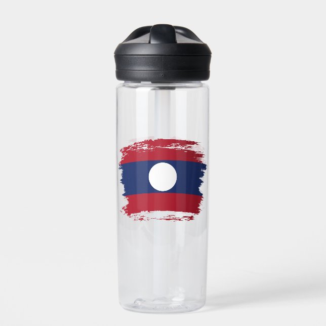 Laos-Flagge Trinkflasche (Vorderseite)