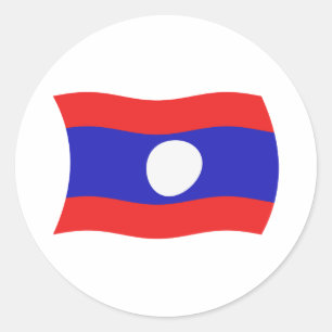 Laos Flaggen Aufkleber