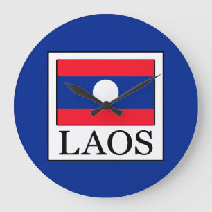 Laos Große Wanduhr