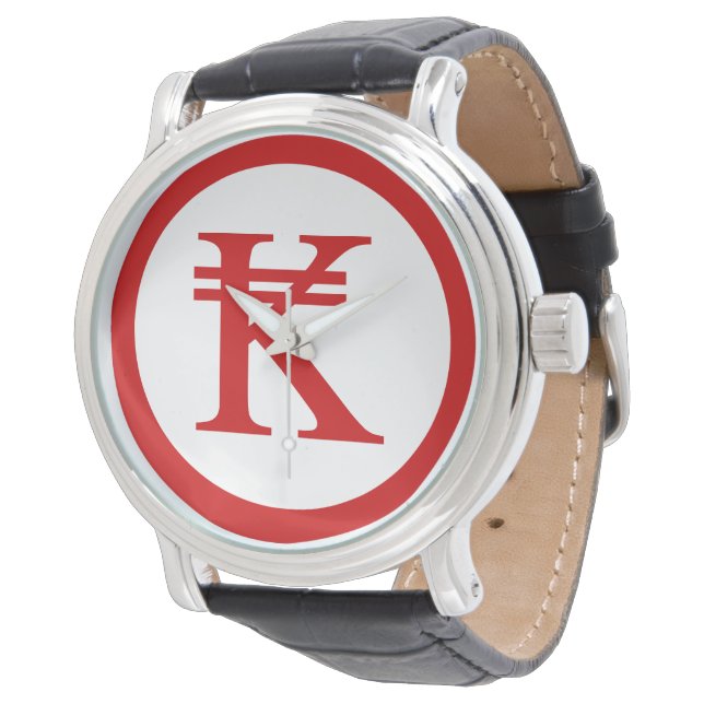 Laos Kip Lao / Laotian Money Sign Armbanduhr (Schrägansicht)