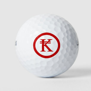 Laos Kip Lao / Laotian Money Sign Golfball