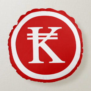 Laos Kip Lao / Laotian Money Sign Rundes Kissen