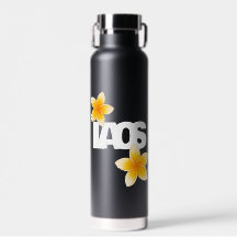 Laos Liebt Frangipani-Blüte Weiß auf Schwarz