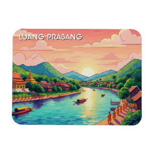 Laos Luang Prabang Reise Magnet