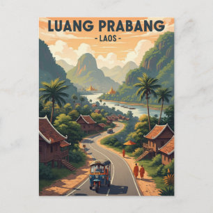 Laos Luang Prabang Reise Postkarte