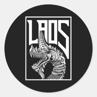 Laos Naga Payanak Sea Dragon Runder Aufkleber