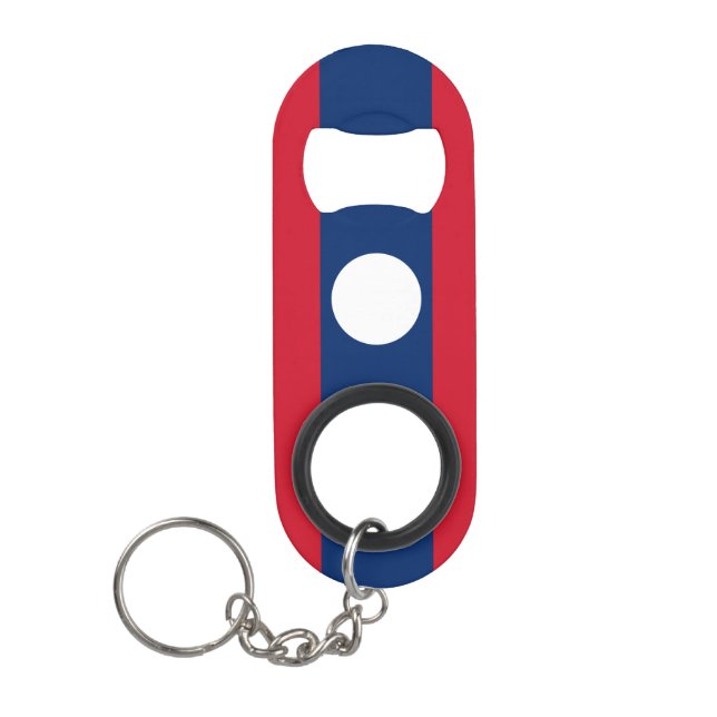 Laos National Pride Patriotic Mini Flaschenöffner (Vorderseite)