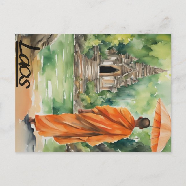 Laos Postkarte (Vorderseite)