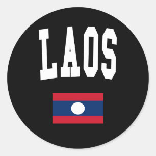 Laos-Stil Runder Aufkleber