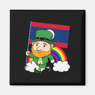 Laos Stolz Lao Laotische Flagge St. Patricks Day L Magnet