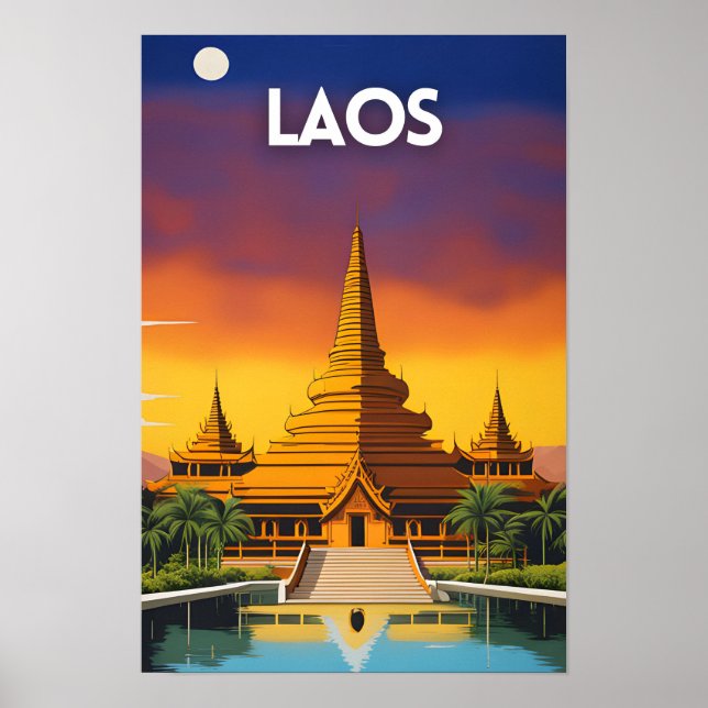 Laos Travel Poster (Vorne)