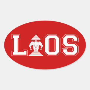 LAOS UNIVERSITY OVALER AUFKLEBER