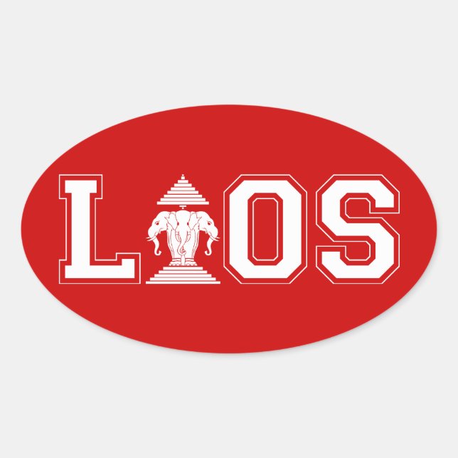 LAOS UNIVERSITY OVALER AUFKLEBER (Vorderseite)