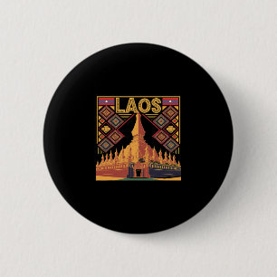 Laos Urlaub Lao Laotian Souvenir Button