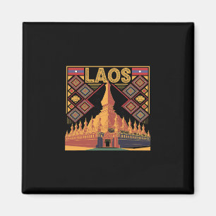 Laos Urlaub Lao Laotisch Souvenir Magnet