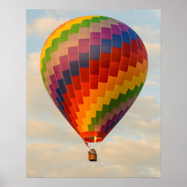 Laos, Vang Vieng. Hot Air Balloon Poster (Vorne)