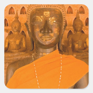 Laos, Vientiane, eine von 6840 Buddha-Bildern in Quadratischer Aufkleber