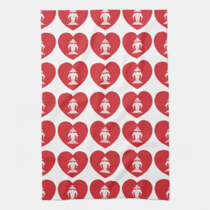 Laotian Erawan 3 Leitende Nophant Heart Flag Geschirrtuch