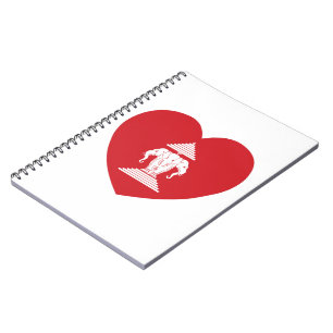 Laotian Erawan 3 Leitende Nophant Heart Flag Notizblock