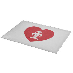 Laotian Erawan 3 Leitende Nophant Heart Flag Schneidebrett