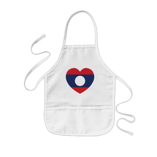 Laotian Heart Flag Kinderschürze (Vorne)