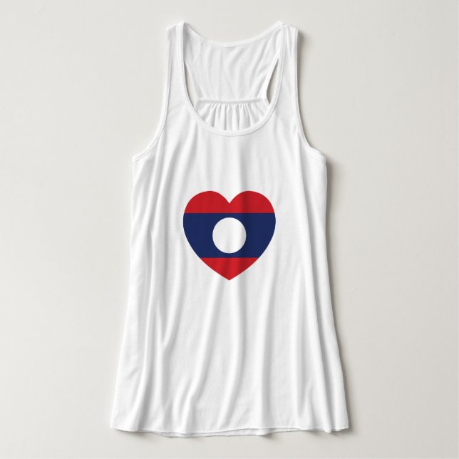 Laotian Heart Flag Tank Top (Design Vorderseite)