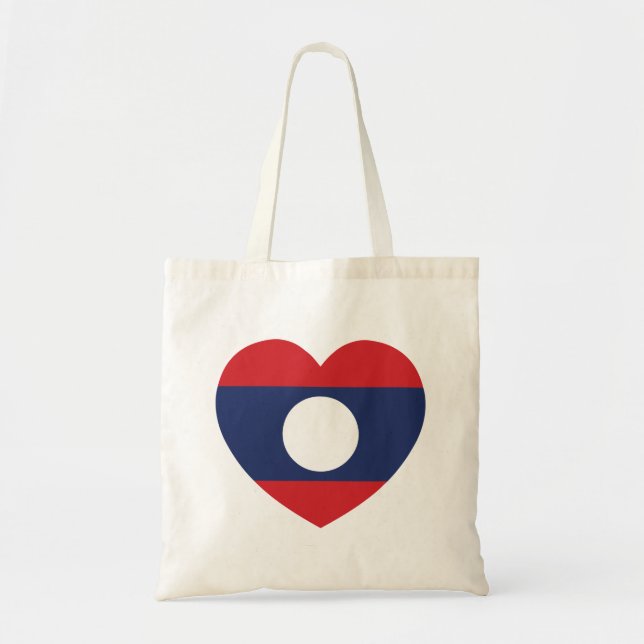 Laotian Heart Flag Tragetasche (Vorne)