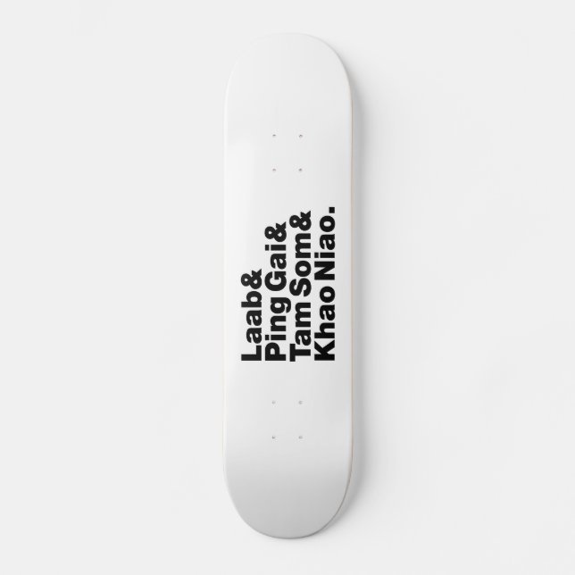 Laotian Street Food Skateboard (Vorderseite)