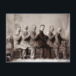 Lap Dancing Viktorianisch Gents Postkarte<br><div class="desc">Diese Postkarte zeigt ein Vintages Foto einer Gruppe Viktorianischer Herren auf einer Schottentanzparade!</div>