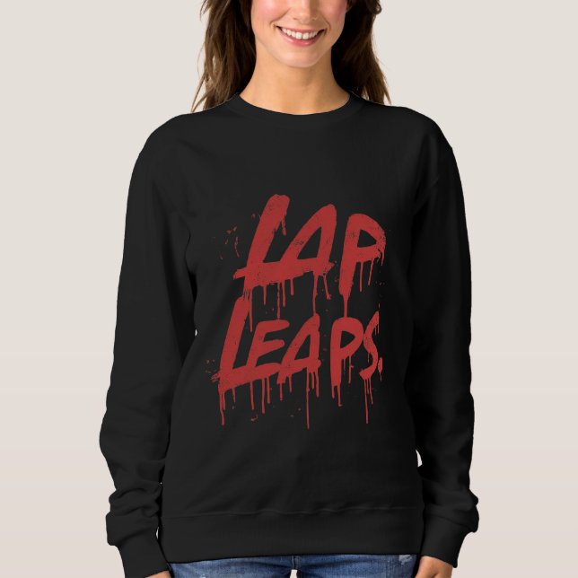 "Lap Leaps" - Einzigartige Frauen mit schlankem T  Sweatshirt (Vorderseite)