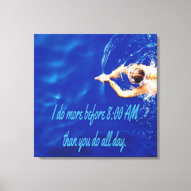 Lap Schwimmen Team Motivierend Inspiration Leinwanddruck (Vorderseite)