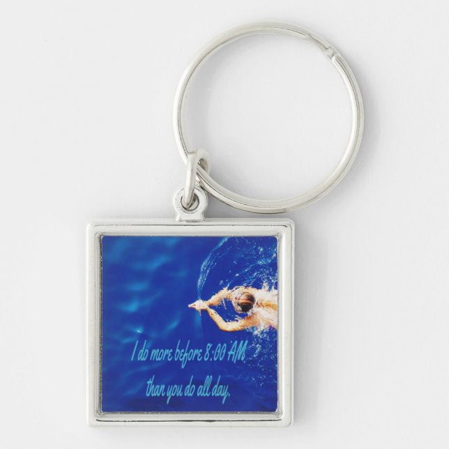 Lap Schwimmen Team Motivierend Inspiration Schlüsselanhänger (Vorne)