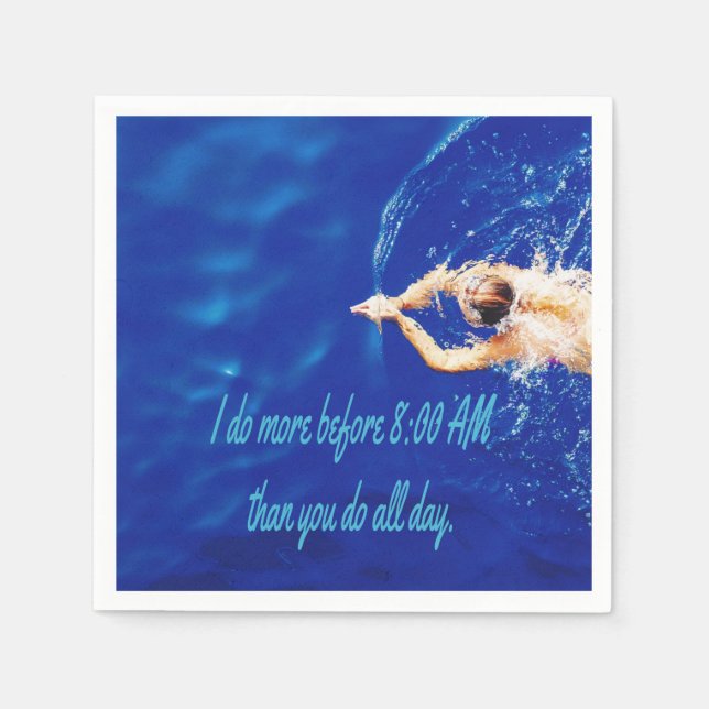 Lap Schwimmen Team Motivierend Inspiration Serviette (Vorderseite)
