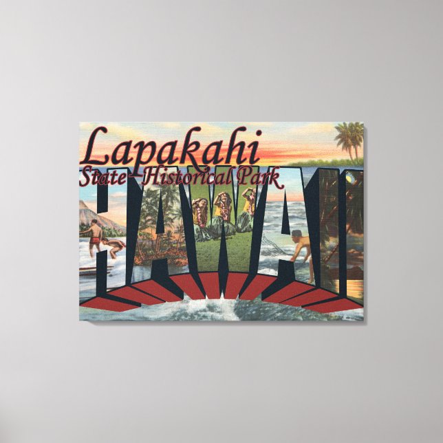 Lapakahi Staat Historischer Park, Hawaii Leinwanddruck (Vorderseite)