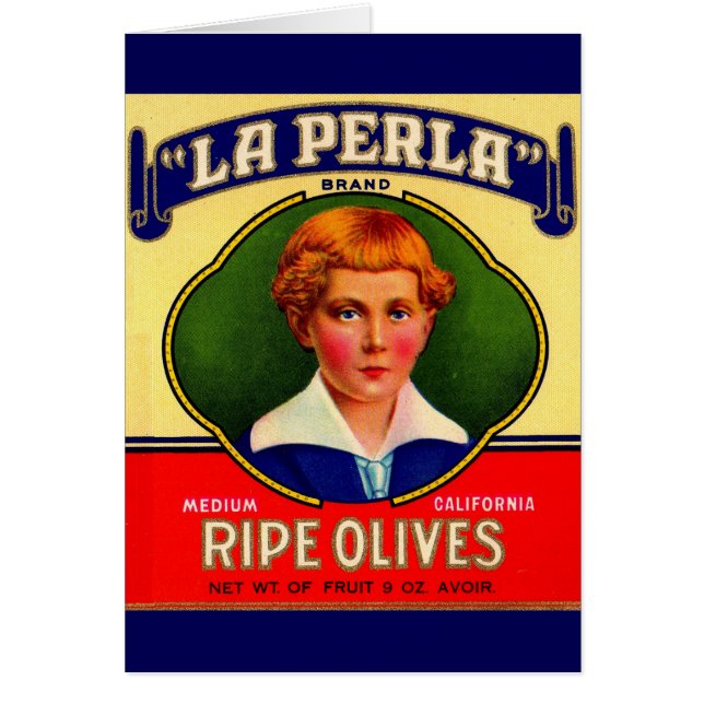 LaPerla-Oliven-Label der 1930er (Vorne)
