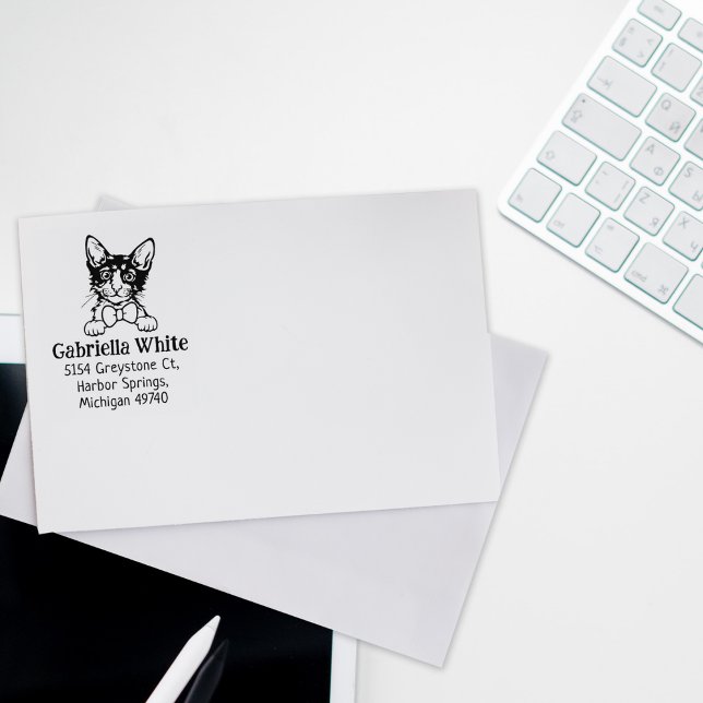 Laperm Cat Rücksendeadresse Pet Gummistempel (Von Creator hochgeladen)