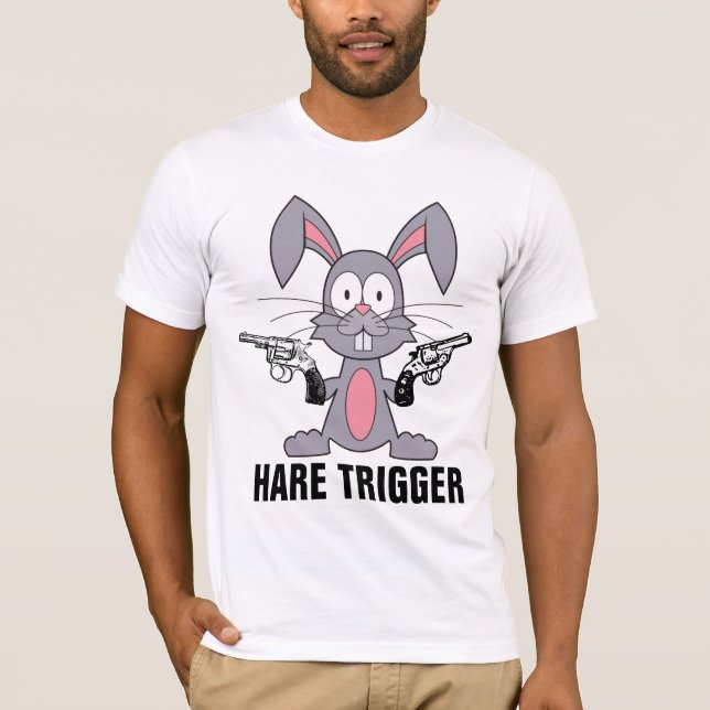 LAPIN AVEC ARME À FEU, T-SHIRTS HARE TRIGGER (Devant)