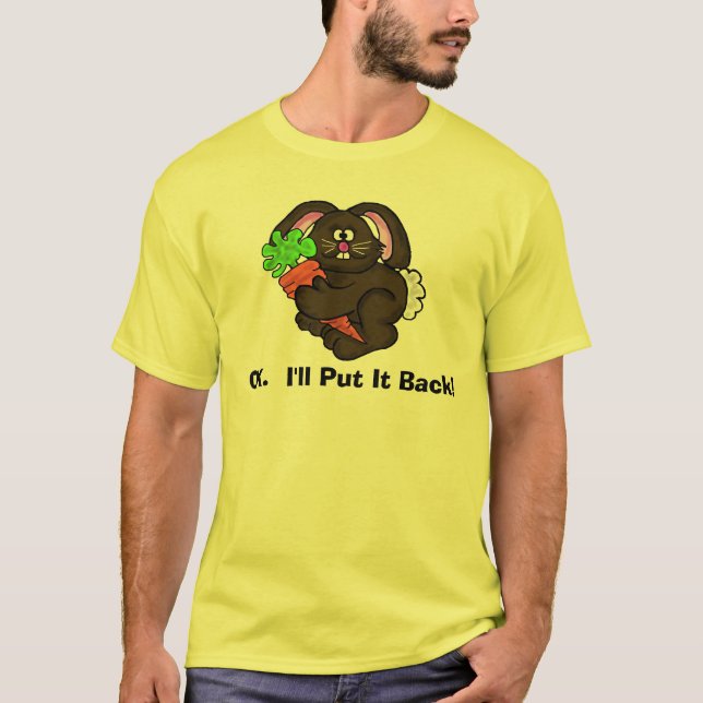 Lapin avec le T-shirt chrétien drôle de Pâques de (Devant)