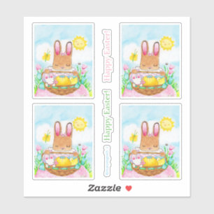 Lapin avec Sticker Panier