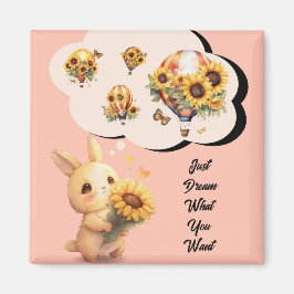 Lapin Bébé avec Magnet Aimant Tournesol