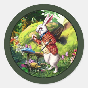 Lapin blanc Alice au pays des merveilles Stickers