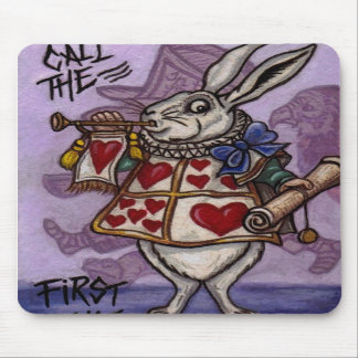 LAPIN BLANC Alice dans le tapis de souris du pays