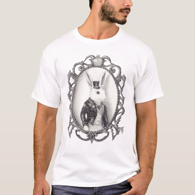Lapin blanc - le T-shirt des hommes (Devant)