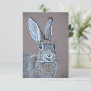 Lapin Bunny Art plat Carte de remerciements
